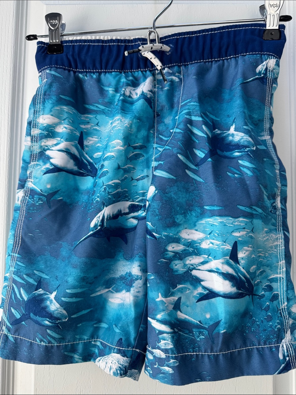 GAP Shark-Print Boys Swim Trunks